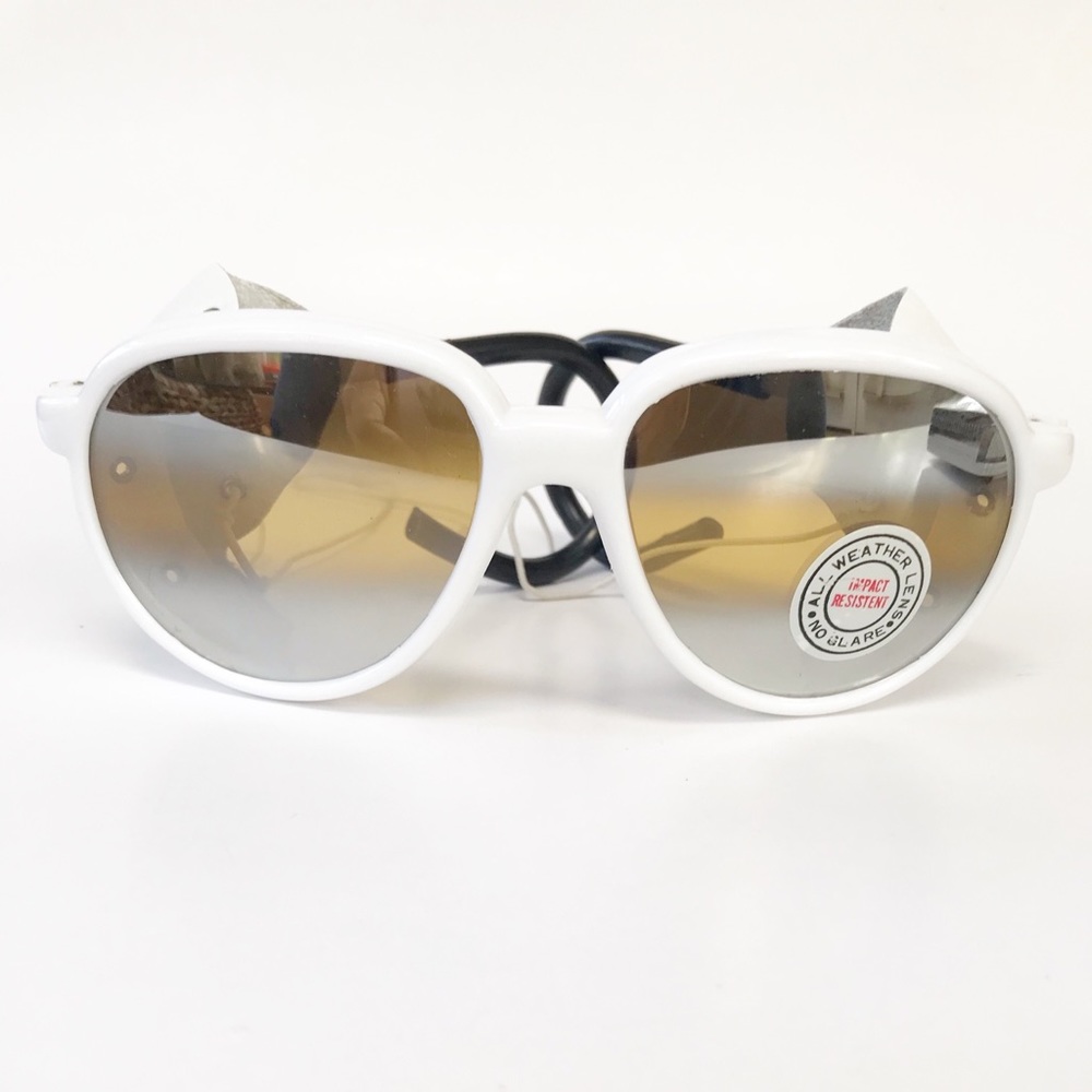 APOLLO All Weather Sunglasses w/Leather Shields Wh - Picture 2 of 11